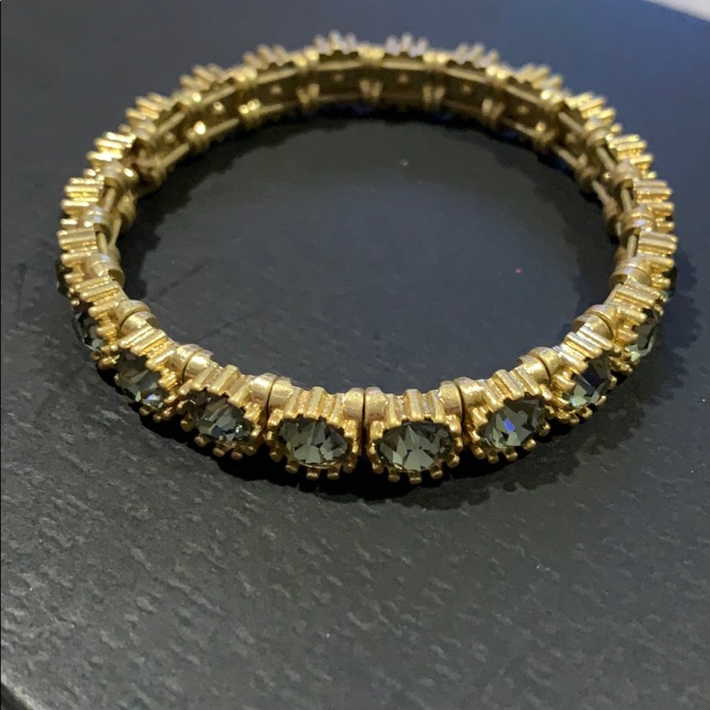 Lia Sophia Gold crystal stretch bracelet